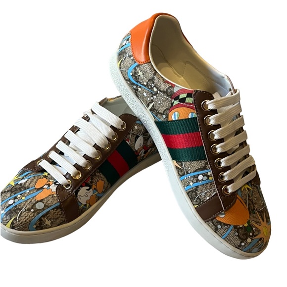 Gucci Shoes - RARE Gucci Ace x Disney Huey Dewey Louie GG Logo Sneaker Shoes in Size 35